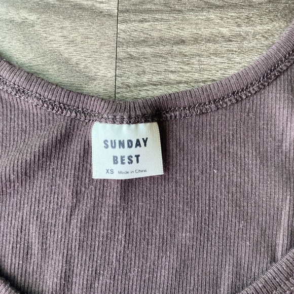 Aritzia Sunday Best Kara Crop Tank Brown XS - Picture 3 of 6